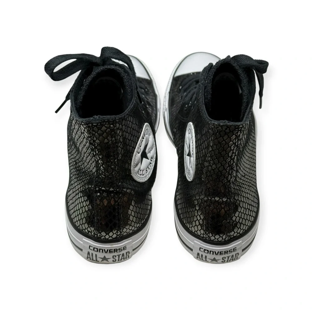 new Converse ✪ CTAS Metallic Snake Hi Top Sneaker ✪ Black Iridescent Sheen ✪ 8M - Picture 5 of 16